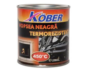 Vopsea termorezistentă neagră - 0.2L